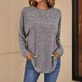 Blusa Norielle™ com Textura Mesclada em Relevo e Modelagem Levemente Alongada / Uma Escolha Fácil Para Vestir Bem no Dia a Dia