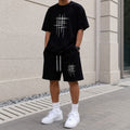 Conjunto Caelus™ com Camiseta Estampada, Bermuda com Cordão e Malha Respirável / Conforto Para Acompanhar a Rotina