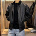Jaqueta Bomber Ronan™ em Couro com Gola e Punhos Canelados / O Coringa Urbano Que Eleva Qualquer Look