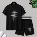Conjunto Caelus™ com Camiseta Estampada, Bermuda com Cordão e Malha Respirável / Conforto Para Acompanhar a Rotina