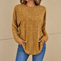 Blusa Norielle™ com Textura Mesclada em Relevo e Modelagem Levemente Alongada / Uma Escolha Fácil Para Vestir Bem no Dia a Dia